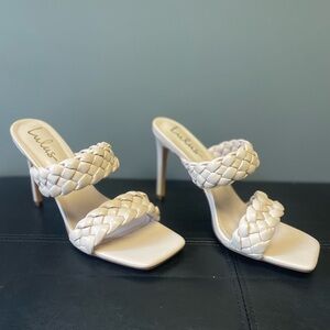 NWOT: Lulu's Elegant Cream Braided Heels-  BRAND NEW - still have the box
